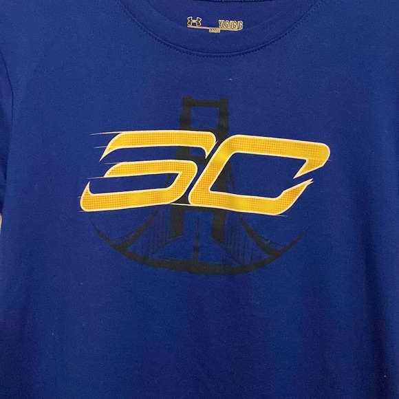 Under Armour Steph Curry Blue Youth Large Shirt - Picture 2 of 5